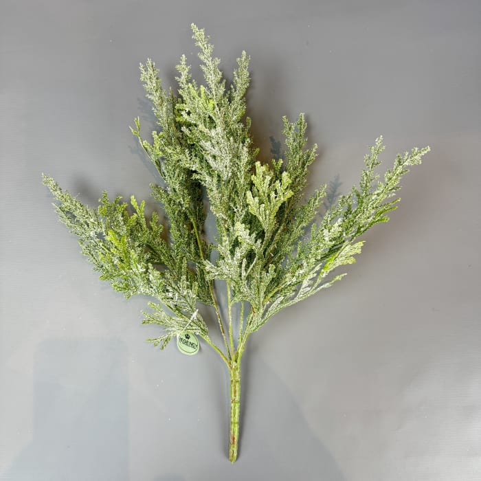 FROSTED MIXED GREENS BUSH 17''H