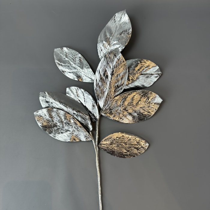 METALLIC MAGNOLIA LEAF SPRAY 24''L