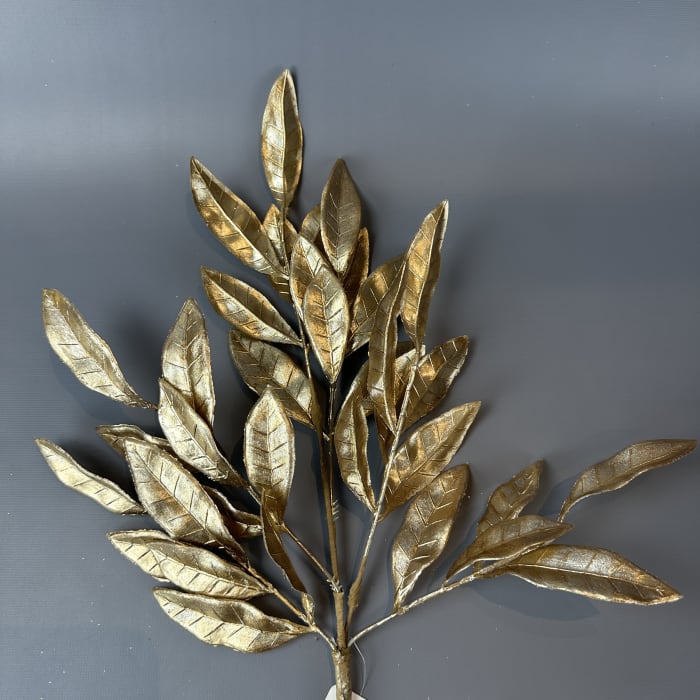 Gold Leaf Christmas Pick 22''L