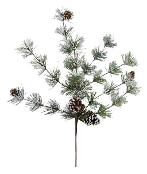 MINI PINE/PINECONE SPRAY W/ SNOW 22''L