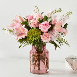 FTD's Pretty In Pink In Blush Vase