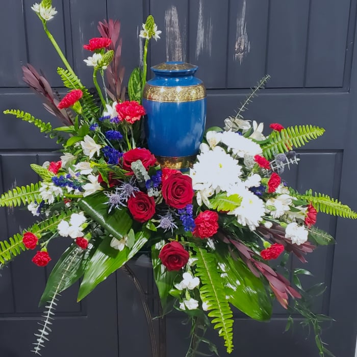 Patriotic Salute Urn Spray