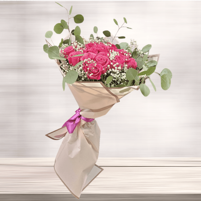 HOT PINK ROSE WITH FILLERS Flower Delivery Las Vegas NV - Vegas Rose ...