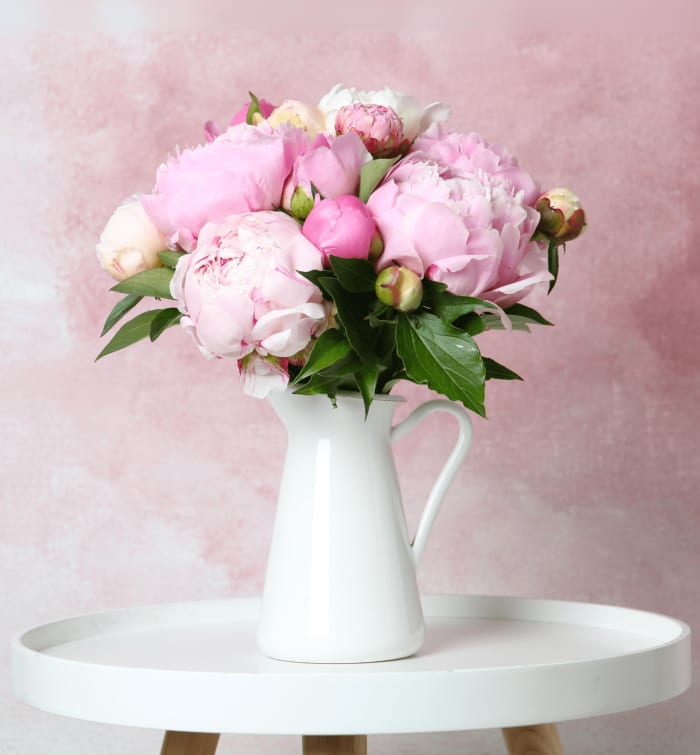 Pitcher of Peonies Bouquet