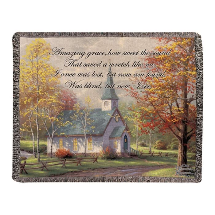 Chapel in the Woods Tapestry Throw