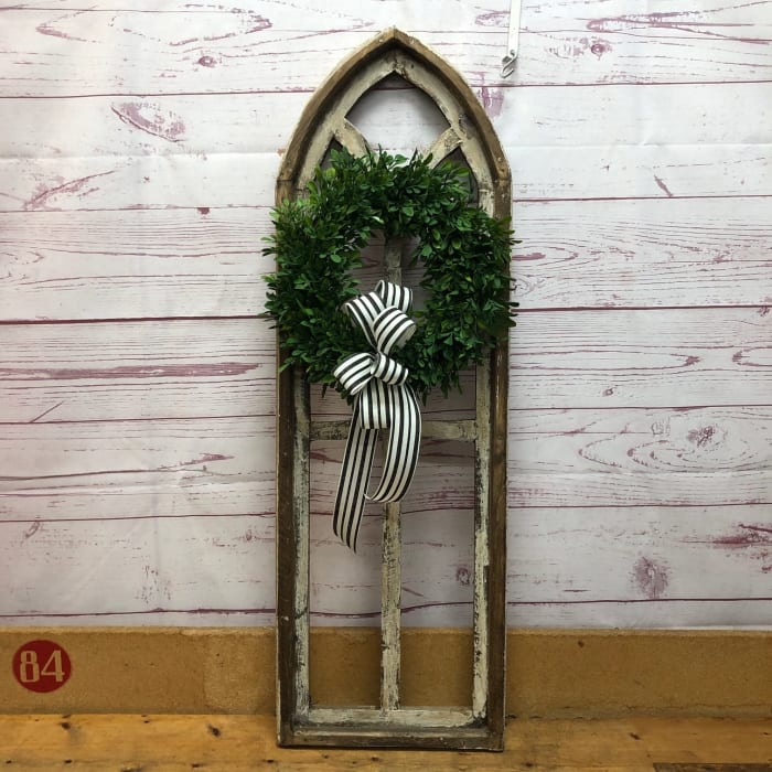 Vintage Lancet Window and Wreath