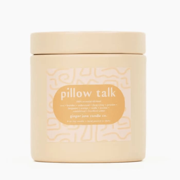 Pillow Talk • Matte Blush Metal Tin • 9 oz Soy Candle