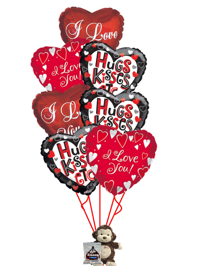 Hugs and Kisses Balloon Bouquet