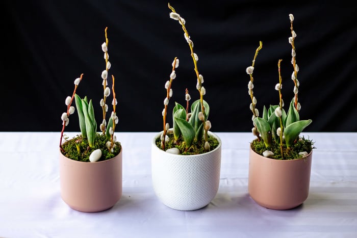 Ceramic Centerpiece - Tulip Trio