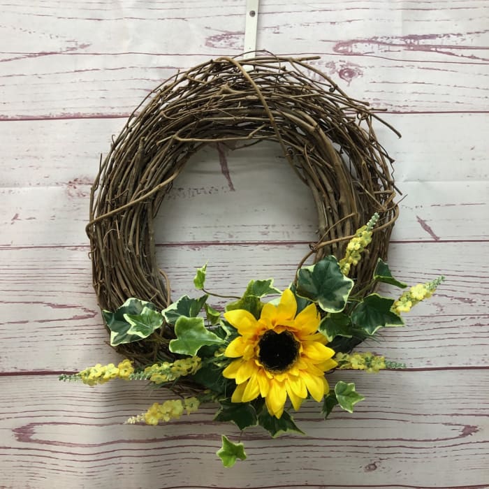 Sunflower Chic Silk (Artificial) Wreath