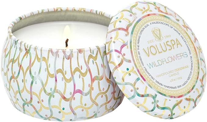 WILDFLOWERS MINI TIN 4OZ CANDLE