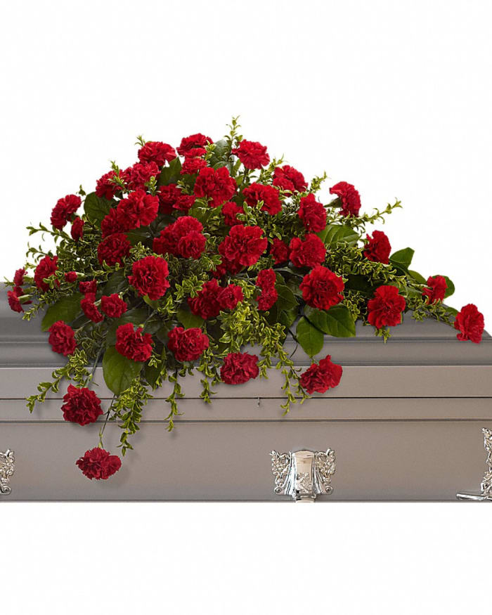 Carnation Casket Spray-T242-2A