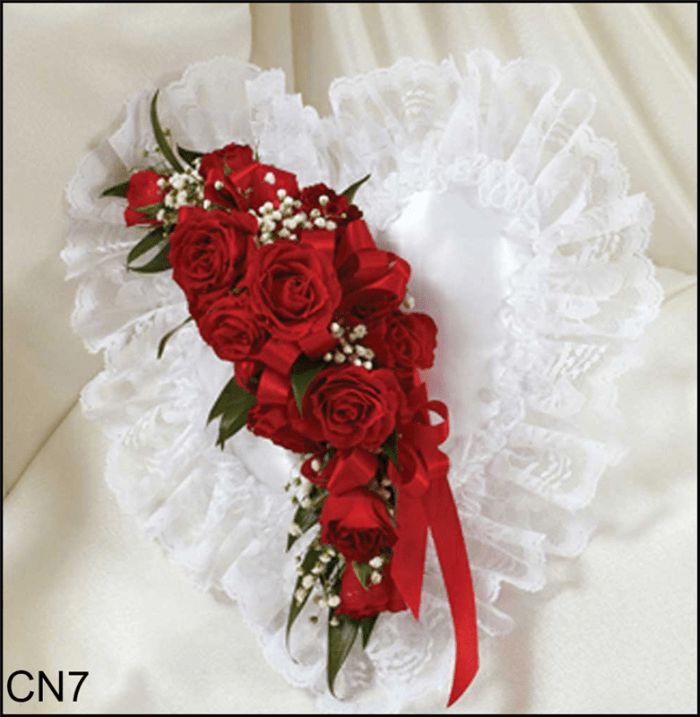 CN7 Satin Heart Pillow