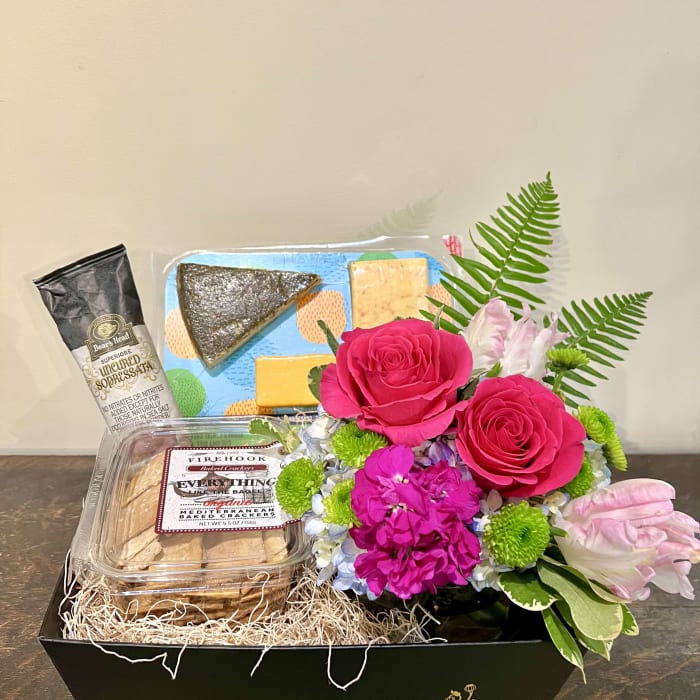 Gourmet Floral Gift Basket