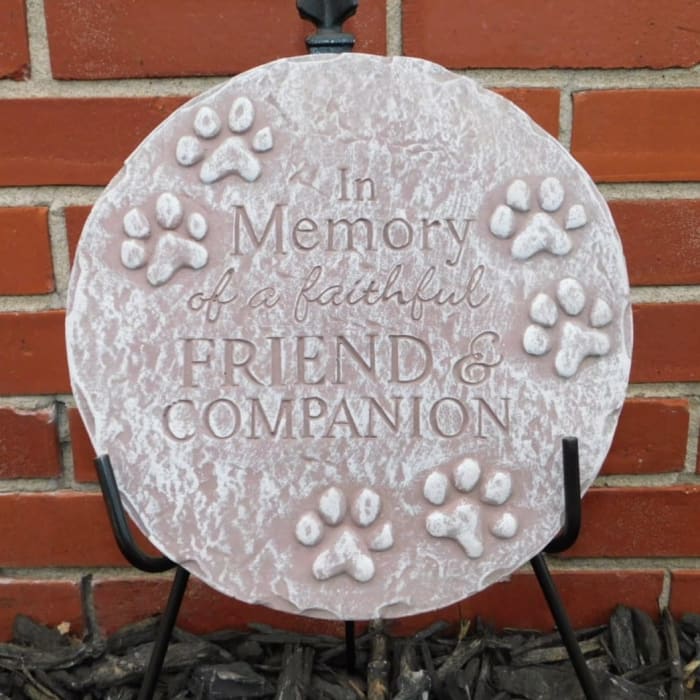 Faithful Friend Memorial Stone with Easel Stand