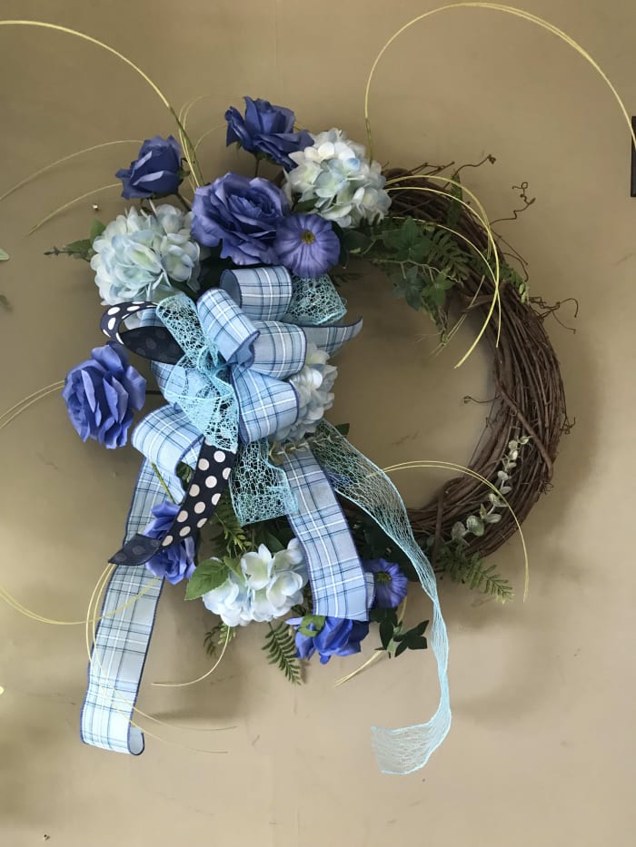 blue wreath