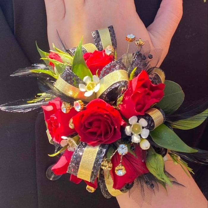 Corsage with bling