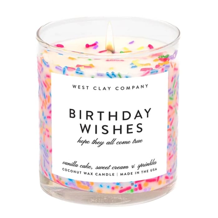 West Clay Company Birthday Wishes Candle