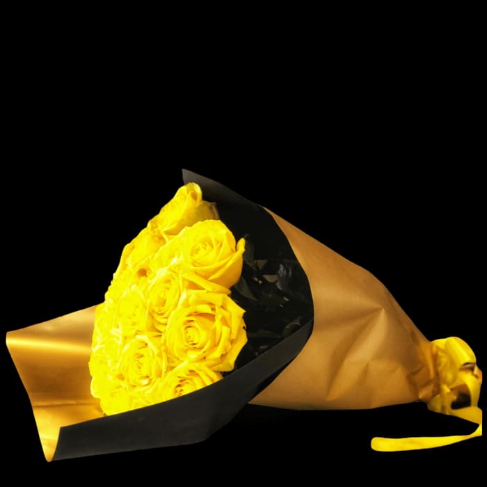 YELLOW ROSE BOUQUET WRAP