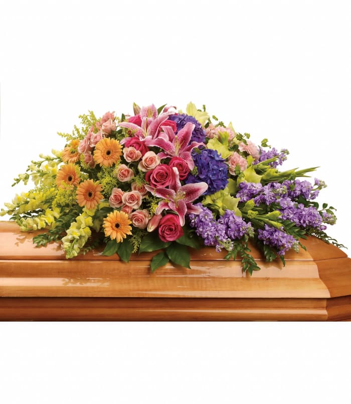 Garden of Sweet Memories Casket Spray by Teleflora