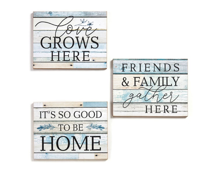 Plank Wall Signs w/Sentiments