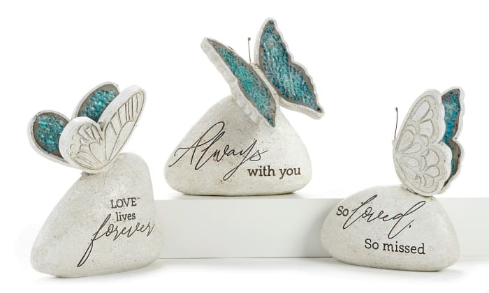 Mosaic Butterfly Sentiment Decor