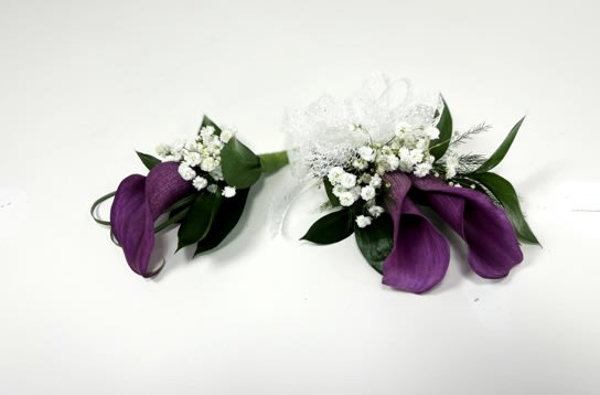 Calla Lily Corsage and Boutonniere Set