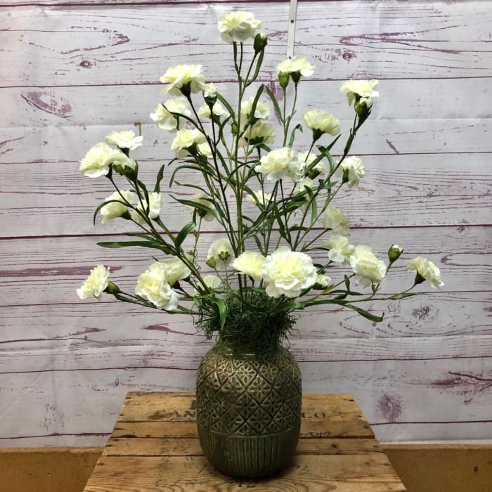 Contemporary White Silk (Artificial) Arrangement