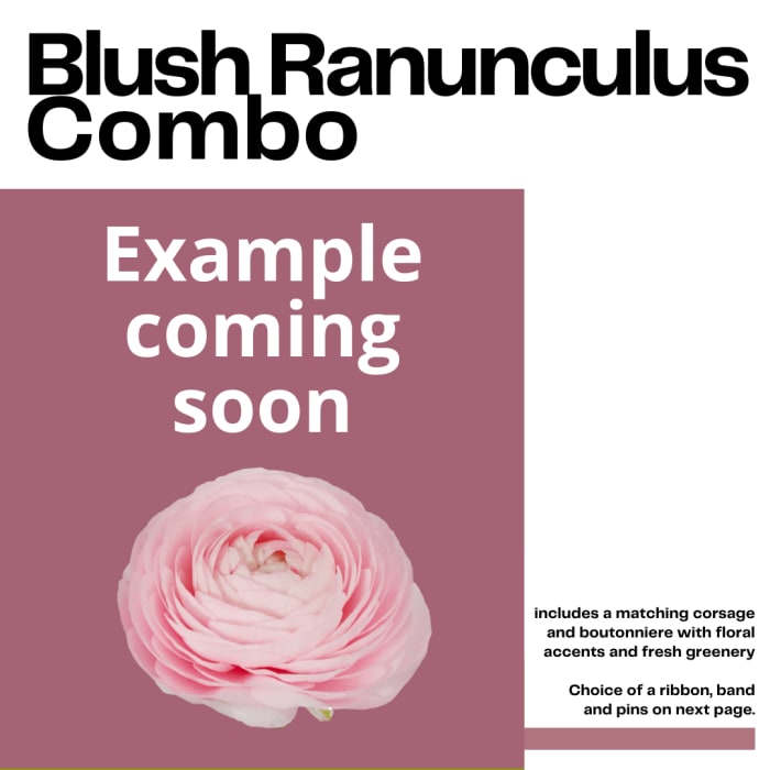 Blush Ranunculus Boutonniere + Corsage