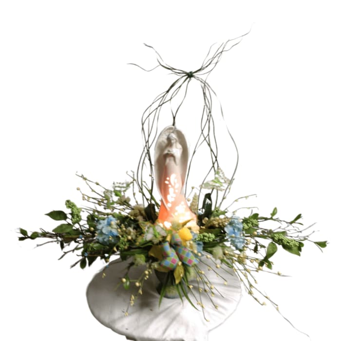 Lighted Angel Keepsake in Silk Floral