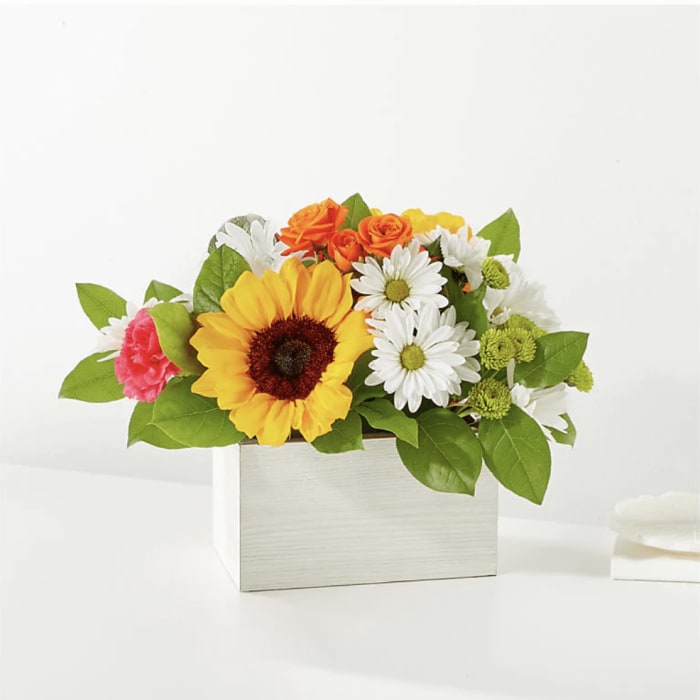 Sun-drenched Blooms Box Bouquet