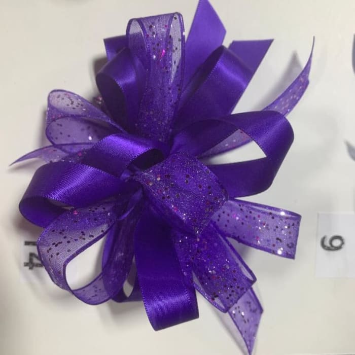 Dark Purple Satin Ribbon Wrist Corsage ***Pick Up At Store Only***