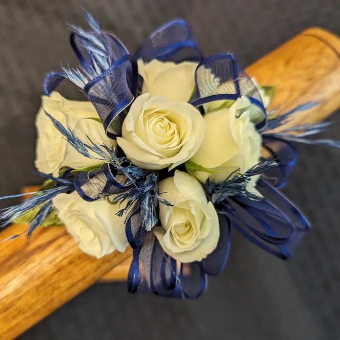 Navy Blue Corsage