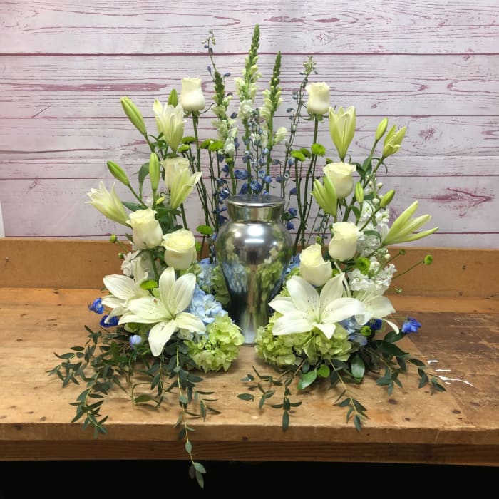 Half Circle Cremation Urn Arrangement