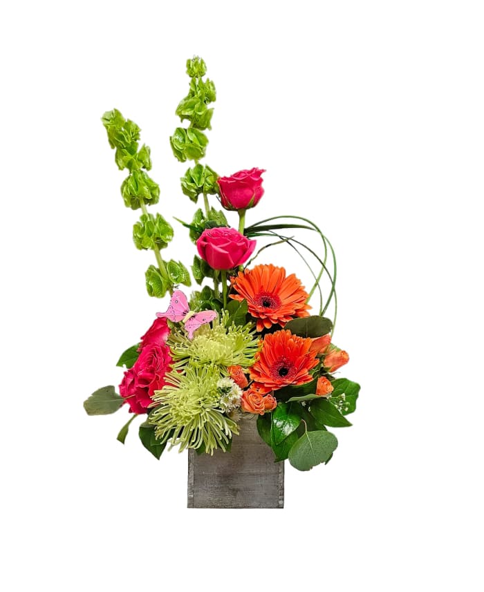 SW-1 Arreglo de rosas, gerberas spiders y spray roses