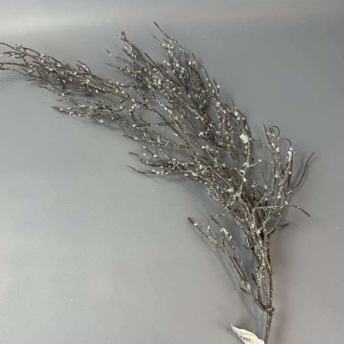 39" Iced Twig Hanging Spray