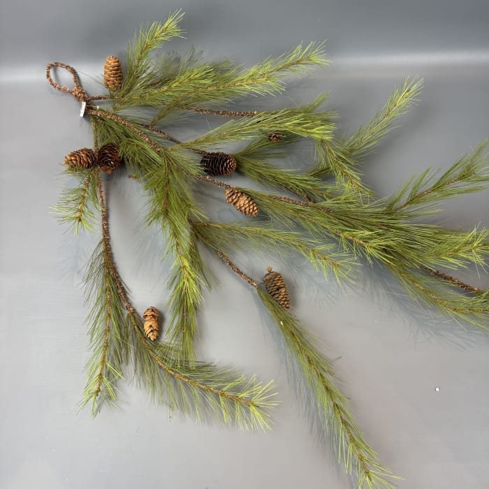 40" Pine Spray with pinecones