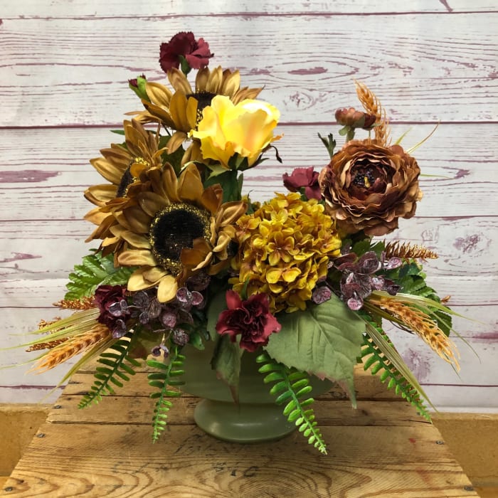 Autumn Ochre Silk (Artificial) Arrangement
