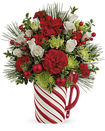 Send a Hug Candy Cane Mug