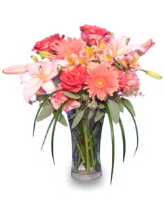 Coral Reflections Of Fresh Flowers