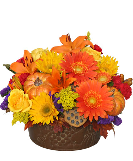 Pumpkin Gathering Autumn Basket