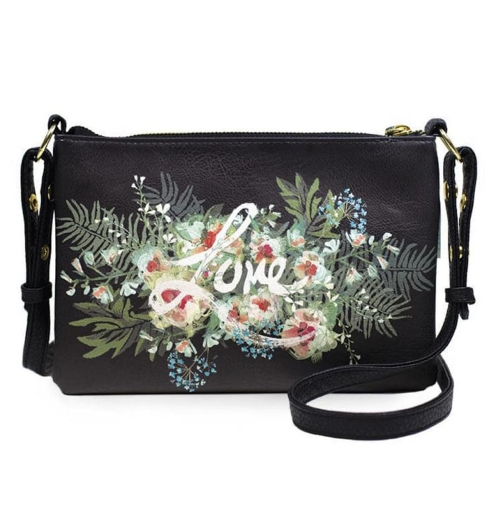 Papaya Floral Love Crossbody Purse