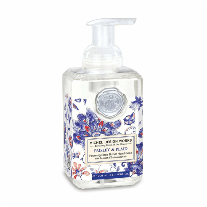 Paisley & Plaid Foaming Shea Butter Hand Soap.