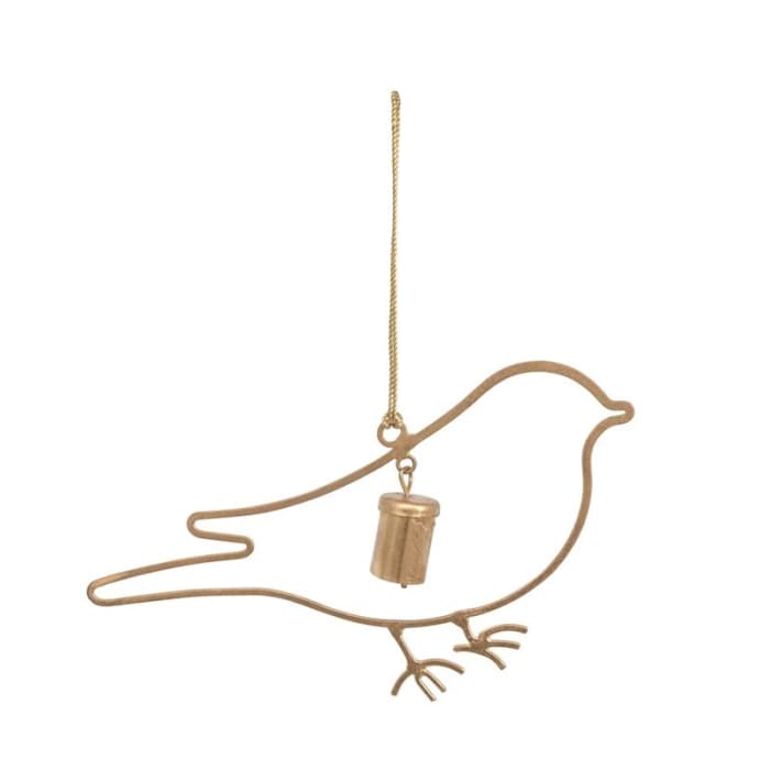 Metal Bird Ornament with Bell
