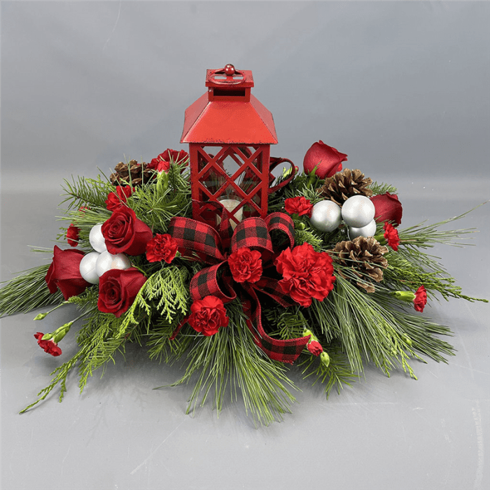 Christmas Lantern Centerpiece by Rathbone's 