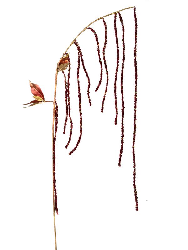 Sequined Spray Red 54" 