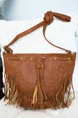 Nashville Fringe Crossbody - Brown