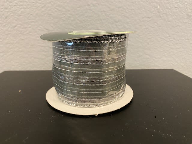 Ribbon Sheer/Silver Stripe 2.5"x10yds