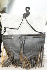 Nashville Fringe Crossbody - Grey