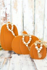 Wooden Pumpkins Set of 3